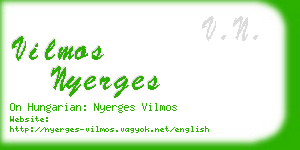 vilmos nyerges business card